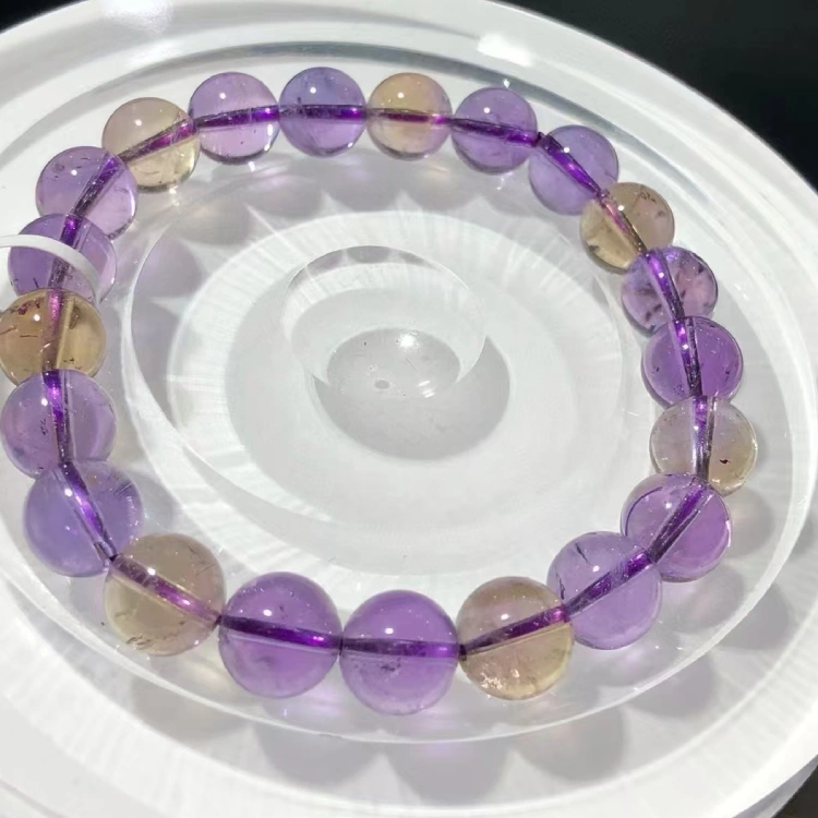 Amethyst and Citrine Beaded Bracelet